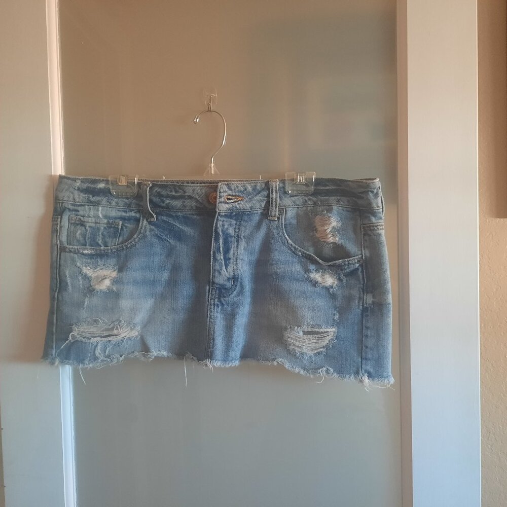 Darling American Eagle distressed jean skirt - 14